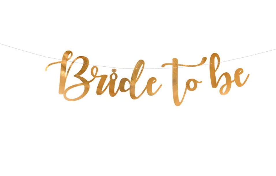 Girlanda Bride to Be, zlatá