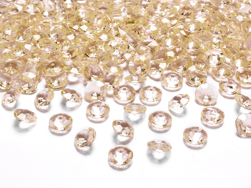 Dekoračné diamanty zlaté 12mm 100ks