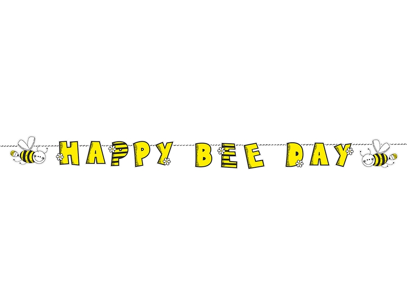 Baner Happy Bee Day žltý