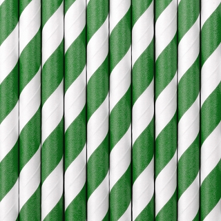 Slamky bielo-zelené