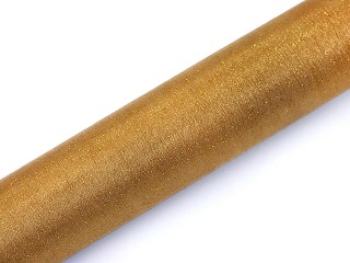 Organza zlatá - trblietavá 36 cm
