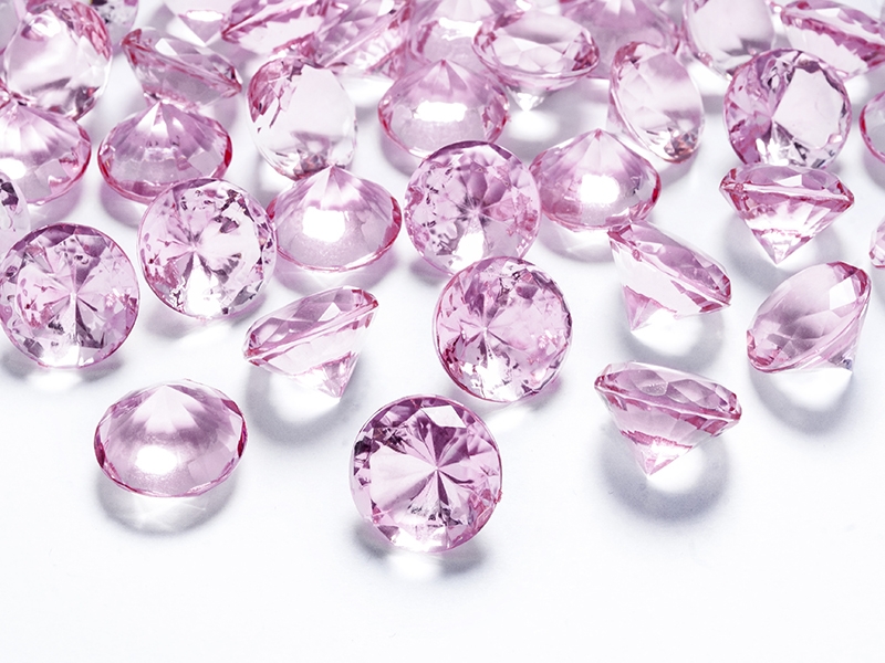Dekoračné diamanty ružové 20mm 10ks