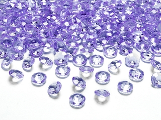 Dekoračné diamanty fialové 12mm 100ks