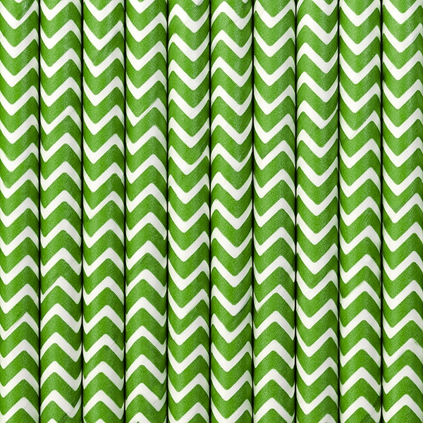 Slamky bielo-zelené cik cak