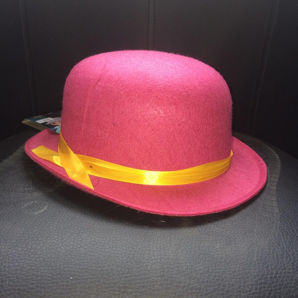 Filcový klobúk ružový