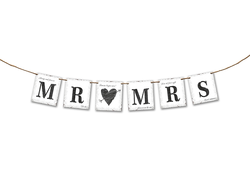 Papierová girlanda MR&MRS