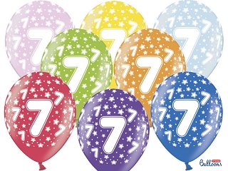 Balón narodeninový "7" 6ks